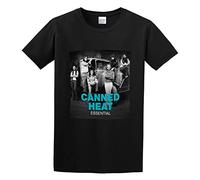 JINDIAOWENJU Canned Heat Essential Unisex 100% Cotton Short-Sleeve T-Shirts Black XXL