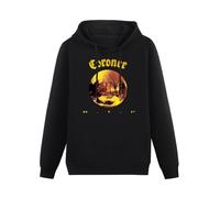 JINDIAOWENJU Coroner R.I.P. Thrash Metal Hoody Unisex Ptinted Hoodies Long Sleeve Men's Hooded with Pocket Black XXL