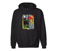 JINDIAOWENJU Fun At The Farm Hoody Unisex Ptinted Hoodies Long Sleeve Men's Hooded with Pocket Black XXL