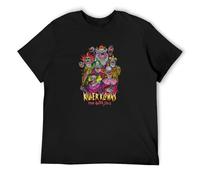 JINDIAOWENJU Killer Klowns from Outer Space Unisex 100% Cotton Short-Sleeve T-Shirts Black S