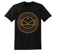 JINDIAOWENJU Kingsman Savile Row Manners Maketh Unisex O-Neck 100% Cotton Short-Sleeve T-Shirts Black S