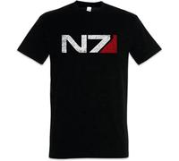 JINDIAOWENJU N7 Normandy Logo T-Shirt Mass Commander Shepard Cerberus Pc Game Effect T Shirt Unisex 100% Cotton Short-Sleeve T-Shirts Black XL