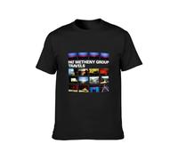 JINDIAOWENJU Pat Metheny Group Travels Owl Unisex 100% Cotton Short-Sleeve T-Shirts Black L