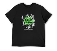 JINDIAOWENJU Plan 9 Night of The Living Dead Unisex 100% Cotton Short-Sleeve T-Shirts Black M