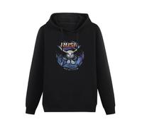 JINDIAOWENJU Rush Fly By Night Owl Album Cover Hoody Unisex Ptinted Hoodies Long Sleeve Men's Hooded with Pocket Black XXXL