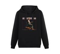 JINDIAOWENJU Rush Power Windows Hoody Unisex Ptinted Hoodies Long Sleeve Men's Hooded with Pocket Black XXL