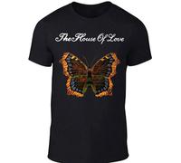 JINDIAOWENJU The House of Love Butterfly Smiths T Shirt Graphic Printed Top Tee for Men Unisex 100% Cotton Short-Sleeve T-Shirts Black S