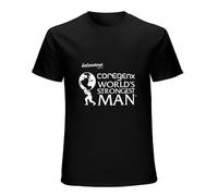 JINDIAOWENJU Worlds Strongest Man 2017 Replica - X - MF - Eddie Hall Wsm Short Sleeve T-Shirt Black M