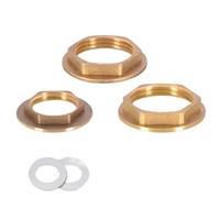 JINFEUGE 1/2 Pollice, 3/4 Pollice, 1 Pollice Tappo Esagonale Esterno in Rame Tappo Posteriore Flangia e Dado ad Anello Giunto Serbatoio Acqua Accessori Di Fissaggio 3/5/2 Pezzi/20Mm-5Pcs/ Size