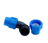 JINFEUGE 1 Raccordo a Gomito Rapido in Plastica Pe, Tappo Blu, Giunto Rapido 16 Mm, 20 Mm, 25 Mm, 32 Mm, 40 Mm, 50 Mm, 63 Mm, per Irrigazicon Acqua Di Rubinetto/Blue/20Mm To 25Mm