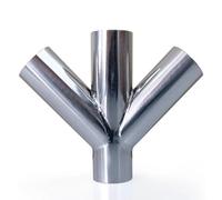 JINFEUGE 19 25 32 38 45 51 57 63 76 89 102 108 Mm Tubo Diametro Esterno Saldato a Testa Raccordo a Y a 4 Vie in Acciaio Inox 304 per Sanitari per Produziartigianale/51Mm/Weld Od