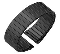 JINFEUGE Cinturini per Orologi in Metallo, Cinturino Elastico in Acciaio Inossidabile da 22 Mm, Cinturino Unisex in Metcon Estensione, Cinturino Di Ricambio per Orologi Tradizionali o Smartwatch/Black