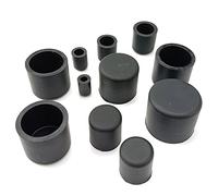 JINFEUGE Tappo Terminale in Gomma Siliconica, Proteziperchina, Tubo, Striscia Di Tenuta Rotonda, Copertura per Tubo in Acrilico, 10 Pezzi, 9 Mm, 10 Mm, 11 Mm, 12 Mm, 13 Mm 14 Mm/Black/a 25.7Mm (10Pcs)