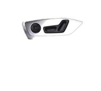 JINFOLI 19, for Q3, pannello di regolazione, pannello decorativo, toppa interna Adesivo decorativo per interruttore sedile auto(Silver)