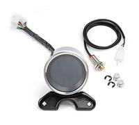 JINFOLI Contagiri for motocicletta da 12 V, retroilluminazione LCD, tachimetro digitale, misuratore di temperatura e carburante, indicatore di livello for motocicletta, for Harley, Tachimetro per moto