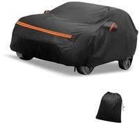 JINFOLI Copriauto, for Mercedes-Benz, GLA 2013-2023 Completo da Esterno in Cotone Spunlace, Impermeabile, Antivento, Sole, Pioggia, Neve, con Portiera del Passeggero, for Cerniera, Nero Telo copriauto