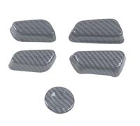 JINFOLI For 22, for Highlander, interruttore adesivo decorativo in fibra di carbonio adesivo pulsante interno Adesivo decorativo per interruttore sedile auto