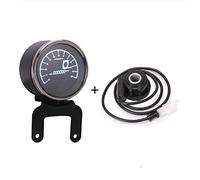 JINFOLI Indicatori multifunzionali Strumenti Moto Contachilometri digitale Contagiri Livello carburante Misuratore di velocità Indicatore LUCE Rotonda 12000rpm Tachimetro per moto(With sensor 2)