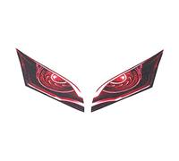 JINFOLI Moto 3D Carenatura Anteriore Faro Adesivi Guardia Testa di protezione della luce Adesivo CBR600RR CBR 600 RR 2007-2012 2010 Adesivo faro per carenatura anteriore(Color:Rot)