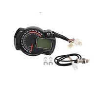 JINFOLI Tachimetro Contagiri Contachilometri Marcia 19000RPM 299km/h MPH Motocicletta Livello Carburante Avviso Temperatura Acqua DC 12V Con 7 Retroilluminazione Tachimetro per moto(Gauge with sensor)