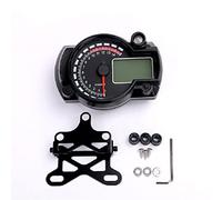 JINFOLI Tachimetro Contagiri Contachilometri Marcia 19000RPM 299km/h MPH Motocicletta Livello Carburante Avviso Temperatura Acqua DC 12V Con 7 Retroilluminazione Tachimetro per moto(Option 5)