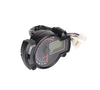 JINFOLI Tachimetro Contagiri Contachilometri Marcia 19000RPM 299km/h MPH Motocicletta Livello Carburante Avviso Temperatura Acqua DC 12V Con 7 Retroilluminazione Tachimetro per moto(Gauge only)