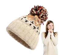 JINGAN Berretto Lavorato a Maglia con Pompon,Berretto colorato con Pompon,Cappello Invernale con Pompon | Cappello Invernale da Neve per la Stagione Fredda e all'aperto, Mantiene la Testa