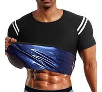JINGAN Camicia Sauna - Felpa per fitness, compressione da uomo, gilet Sauna modellante corpo sudore per uomo palestra esercizio sauna top