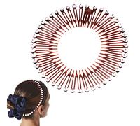 JINGAN Cerchietto circolare in Zigzag,Pettine circolare flessibile Cerchio Completo - Supporto per Cerchietto per Donne e Ragazze, Sportivi per Capelli