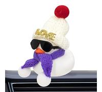 JINGAN Paperelle di Gomma per Auto | Simpatica con Sciarpa novità Squeeze | Giocattoli di papere di Gomma Natalizie novità Squeeze Room Decoration