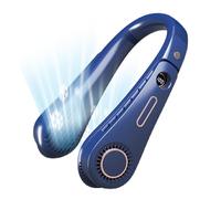 JINGAN ventilatore di raffreddamento per il collo, aria condizionata per il collo | Ventilatore da collo senza foglie da 2400 mAh - Condizionatore a collo ricaricabile con flusso d'aria a 360