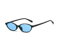 JINGBDO Occhiali da Sole per Donna Retro Oval Marco Gafas De sol Personalizadas De Moda Pequeño Marco Gafas De sol Punk Ojos De Gato Parasol Gafas De Protección Solar-Tyj63-4