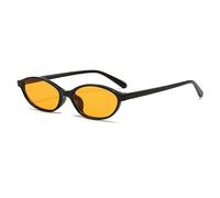 JINGBDO Occhiali da Sole per Donna Retro Oval Marco Gafas De sol Personalizadas De Moda Pequeño Marco Gafas De sol Punk Ojos De Gato Parasol Gafas De Protección Solar-Tyj63-6