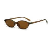 JINGBDO Occhiali da Sole per Donna Retro Oval Marco Gafas De sol Personalizadas De Moda Pequeño Marco Gafas De sol Punk Ojos De Gato Parasol Gafas De Protección Solar-Tyj63-1