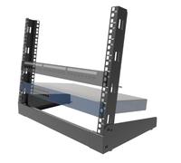 JINGCHENGMEI Rack per server desktop a 2 posti, 19", piccolo rack di rete a telaio aperto, autoportante, profondità di commutazione per patch panel, dati, AV, IT, studio o apparecchiature informatiche