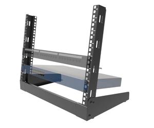JINGCHENGMEI Rack per server desktop a 2 posti, 19", piccolo rack di rete a telaio aperto, autoportante, profondità di commutazione per patch panel, dati, AV, IT, studio o apparecchiature informatiche