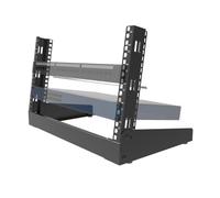 JINGCHENGMEI Rack per server desktop a 2 posti, 48,3 cm, piccolo rack di rete a telaio aperto, autoportante, profondità switch per patch panel, dati, AV, IT, studio o apparecchiature informatiche (6U)