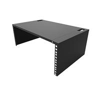Jingchengmei Staffa per pannello patch 4U con coperchio superiore, profondità 12" - rack per pannello patch da 19" per apparecchiature di rete poco profonde, capacità 20 kg (JCM-OWMC4U)