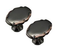 JINGCHI 2 pezzi Maniglie for mobili Maniglie decorative for mobili da cucina Pomelli for ante di mobili Maniglie for cassetti in lega di zinco, stile antico(Single hole)
