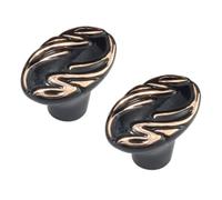 JINGCHI Maniglie decorative for mobili, maniglie nere for mobili da cucina, pomelli for ante di armadietti in lega di zinco, for armadi, mobili da camera da letto, guardaroba, 2 pezzi(Single hole)