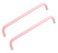 JINGCHI Maniglie for cassetti rosa, 2 pezzi, maniglie for mobili da cucina, pomelli solidi for mobili da camera da letto, in lega di alluminio(Length 170mm)