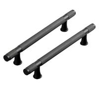 JINGCHI Maniglie for mobili da cucina nere, maniglie zigrinate for cassetti, pomelli for porte in lega di alluminio for mobili, for bagno, camera da letto, armadio, cassetto, 2 pezzi(Length 405mm)