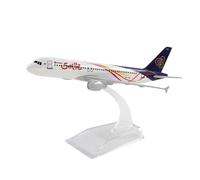 JINGDEE Aereo in Scala da Esposizione 16CM 1:400 for Il Modello di Aereo in Miniatura in Lega pressofusa A320 Smile della Thai Airways Adatto per Fare Regali