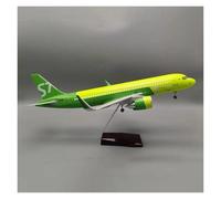 JINGDEE Aereo in Scala da Esposizione 47 cm 1/80 for la Siberia S7 Airlines A320 Aereo pressofuso in Resina Modello di Aereo Collezione Souvenir Adatto per Fare Regali(with Lamp)