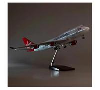JINGDEE Aereo in Scala da Esposizione 47CM 1:150 for Il Modello di Aereo B747 Virgin Atlantic, Modello di Aereo in Scala simulata Altamente restaurato Adatto per Fare Regali(with Light)