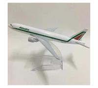 JINGDEE Aereo in Scala da Esposizione Libreria Decorativa in Miniatura for Aereo in Lega B777 da 16 cm, Scala 1/400, Modello statico in Scala 1:16 for l'Italia Adatto per Fare Regali