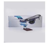 JINGDEE Aereo in Scala da Esposizione Modello di Aereo in Resina da 47 cm for la Compagnia Aerea Russa B777 Transaero, Regalo for Feste. Adatto per Fare Regali(with LED)