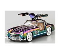 JINGDEE Modello di auto decorativa 1:24 for 300SL Versione elettrolitica Pressofusa in lega Modello di auto d'epoca Stile moderno Decorazione perfetto per fare un regalo(Purple)