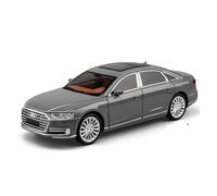 JINGDEE Modello di auto decorativa 1:24 for A8 Diecast in lega di metallo, modello di auto da collezione, decorazione for la festa di Capodanno perfetto per fare un regalo(Gray)