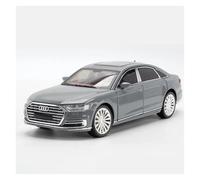 JINGDEE Modello di auto decorativa 1:24 for A8 pressofuso in lega di metallo con porta apribile modello di auto area di ricevimento decorazione perfetto per fare un regalo(Gray)